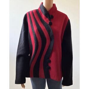 NorthStyle women's size medium flattering lines boiled wool jacket sz L